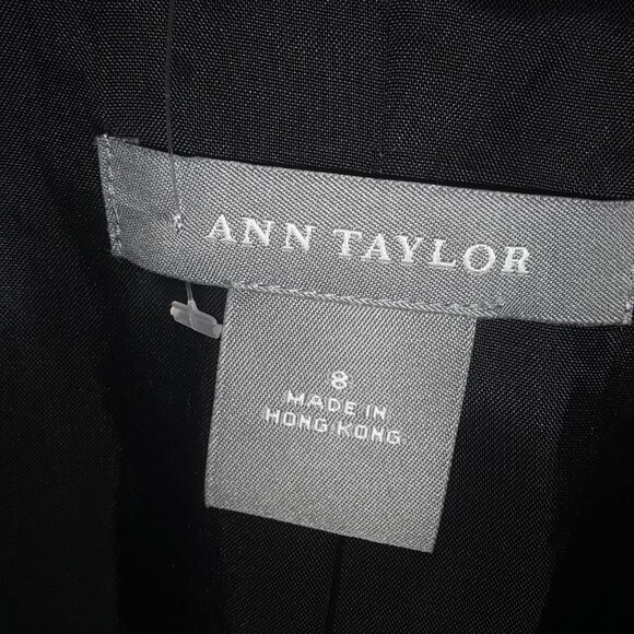 Ann Taylor SZ 8 Black Wool Blend Lined Jacket Suit Blazer Business Never Worn - Picture 3 of 8
